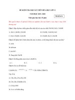 Tải Đề thi Hóa học kì 2 lớp 11 năm 2020 - Đề số 6 - Trắc nghiệm hóa 11 học kì 2 có đáp án