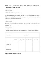 Tải Đề thi học kì 2 môn Địa lí lớp 10 năm 2017 - 2018 trường THPT Nguyễn Thượng Hiền - Tp Hồ Chí Minh - Đề thi học kì 2 môn Địa lí lớp 10