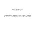 bài ôn tập trực tuyếnmôn ngữ văn  lớp 8