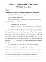 lời dẫn chương trình khai giảng năm học 20  20