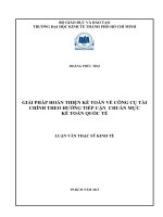 (Luận văn thạc sĩ) giải pháp hoàn thiện kế toán theo hướng tiếp cận chuẩn mực kế toán quốc tế  