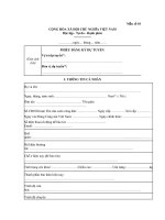 Tải Phiếu đăng ký dự tuyển công chức 2020 - HoaTieu.vn