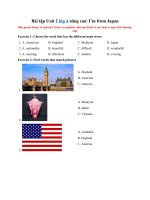 Tải Bài tập Unit 2 lớp 4 nâng cao: I’m from Japan - Tổng hợp bài tập Unit 2 tiếng Anh lớp 4 có đáp án