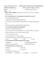 Tải Đề thi học kì 1 lớp 4 môn Lịch sử - Địa lý trường Tiểu học Thiện Kế A, Vĩnh Phúc năm học 2020 - 2021 - Đề kiểm tra học kì 1 môn Sử - Địa lớp 4 có đáp án