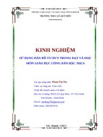 Sáng kiến kinh nghiệm, SKKN - Sử dụng bản đồ tư duy trong dạy và học môn Giáo dục công dân bậc THCS