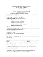 1 tình trạng thành lập đánh dấu x vào ô thích hợp