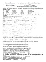 Tải Đề thi thử vào lớp 10 môn Tiếng Anh Sở GD&ĐT Vĩnh Phúc có đáp án - Đề luyện 16 - Đề ôn thi vào lớp 10 môn tiếng Anh có đáp án