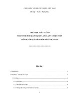 thảo luận triết học và mối quan hệ giữa lý luận và thực tiễn   liên hệ ở việt nam