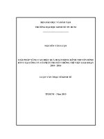 (Luận văn thạc sĩ) giải pháp nâng cao hiệu quả hoạt động kênh truyền hình HTV3 tại công ty cổ phần truyền thông trí việt giai đoạn 2014   2016 