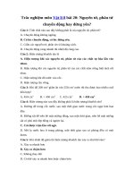 Tải Trắc nghiệm Vật lý 8 bài 20 - Nguyên tử, phân tử chuyển động hay đứng yên?