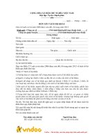 Tải Mẫu đơn xin tách hộ khẩu - HoaTieu.vn