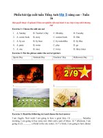 Tải Phiếu bài tập cuối tuần Tiếng Anh lớp 5 nâng cao - Tuần 16 - Bài tập cuối tuần Tiếng Anh lớp 5 - Tuần 16