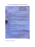 Tải Đề thi vào lớp 10 môn Hóa học Chuyên 2019 tỉnh Ninh Thuận - Đề thi tuyển sinh vào lớp 10 môn Hóa năm 2019