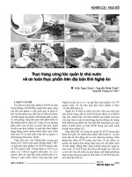 Thực trạng công tác quản lý nhà nước về an toàn thực phẩm trên địa bàn tỉnh Nghệ An