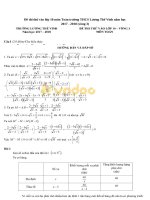 Tải Đề thi thử vào lớp 10 môn Toán trường THCS Lương Thế Vinh năm học 2017 - 2018 (vòng 3) - Đề thi thử vào lớp 10 môn Toán có đáp án