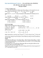 10 đề thi giữa học kì 1 toán 6 