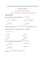 Tải Đề thi khảo sát chất lượng đầu năm môn Toán lớp 11 năm học 2020 - 2021 - Đề số 4 - Đề thi khảo sát môn Toán lớp 11 có đáp án