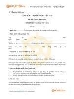 Tải Mẫu đơn khiếu nại hoặc tố cáo - HoaTieu.vn