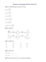 Tải Đề thi học kì 1 môn Toán lớp 1 năm 2019 - 2020 - Đề 3 - Đề kiểm tra học kì 1 môn Toán lớp 1 có đáp án