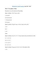 Tải Bộ đề thi cuối học kì 2 lớp 1 năm 2019 - 2020 - Đề thi lớp 1 học kỳ 2 môn Toán và Tiếng Việt có đáp án