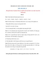 Tải Đề thi khảo sát chất lượng đầu năm lớp 10 môn Hóa 2020 - 2021 - Đề 1 - Đề kiểm tra chất lượng đầu năm lớp 10 có đáp án