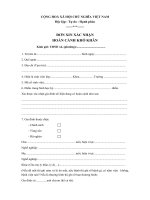 đơn xin xác nhận hoàn cảnh khó khăn