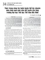 Thực trạng công tác huấn luyện thể lực chuyên môn cho nam sinh viên đội tuyển cầu lông trường Đại học Thể dục Thể thao Bắc Ninh