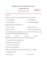 Tải Đề thi Hóa học kì 2 lớp 11 năm 2020 - Đề số 2 - Trắc nghiệm hóa 11 học kì 2 có đáp án