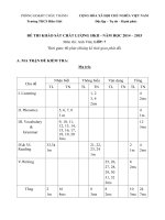 Tải Đề thi học kì 2 môn Tiếng Anh lớp 7 năm 2015 trường THCS Biên Giới, Tây Ninh - Đề thi khảo sát chất lượng học kì 2 môn Tiếng Anh lớp 7 có đáp án
