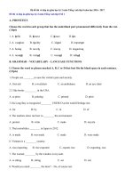 Tải Bộ đề thi và đáp án giữa học kỳ 2 môn Tiếng Anh lớp 8 năm học 2016 - 2017 - Đề kiểm tra học kì 2 môn Tiếng Anh lớp 8 có đáp án