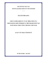 (Luận văn thạc sĩ) chất lượng dịch vụ và sự thỏa mãn của khác hàng đối với dịch vụ thẻ thanh toán tại ngân hàng thương mại cổ phần công thương việt nam 