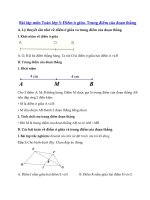 Tải Bài tập nâng cao Toán lớp 3: Điểm ở giữa. Trung điểm của đoạn thẳng - Bài tập ôn tập hình học lớp 3