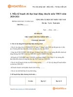 Tải Mẫu kế hoạch chuyên môn THCS năm học 2020-2021 - HoaTieu.vn