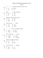 Tải Đề kiểm tra trắc nghiệm môn Tiếng Anh lớp 7 (Units 1 - 8) - Bài tập Tiếng Anh 8 Unit 1 - 8