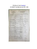 Tải Đề thi học kì 2 lớp 6 môn Toán Sở GD&ĐT Nam Định năm 2019 - 2020 - Đề thi Toán lớp 6 học kì 2 năm 2020