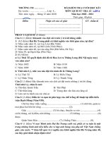 Tải Đề thi học kì 1 lớp 4 môn Lịch sử - Địa lý năm 2020 - 2021 - Đề thi Sử Địa lớp 4 học kỳ 1