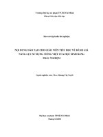 Nội dung đào tạo cho giáo viên tiểu học về đánh giá năng lực sử dụng tiếng việt của học sinh bằng trắc nghiệm tài liệu tập huấn thử nghiệm 