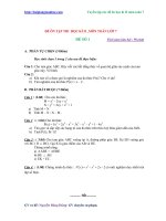 Đề ôn thi số 1 và đáp án môn toán lớp 7 học kỳ 2 năm 2013