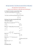 Tải Bài tập Toán lớp 7: Lũy thừa của một số hữu tỉ (Tiếp theo) - Bài tập Toán lớp 7 Đại số