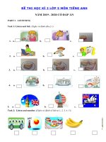 Tải Đề thi tiếng Anh lớp 5 học kì 2 năm 2019 - 2020 số 5 - Đề thi học kì 2 lớp 5 môn tiếng Anh có đáp án