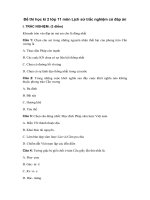 Tải Đề thi học kì 2 lớp 11 môn Lịch sử trắc nghiệm có đáp án - Đề thi Lịch sử lớp 11 học kì 2 có đáp án