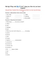 Tải Bài tập Tiếng Anh lớp 5 Unit 7 nâng cao: How do you learn English? - Tổng hợp bài tập Unit 7 tiếng Anh lớp 5 có đáp án