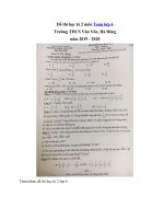 Tải Đề thi học kì 2 lớp 6 môn Toán trường THCS Văn Yên, Hà Đông năm 2019 - 2020 - Đề thi Toán lớp 6 học kì 2 năm 2020