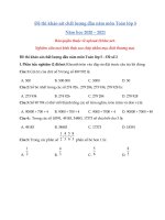 Tải Đề khảo sát chất lượng đầu năm môn Toán lớp 5 năm học 2020 - 2021 - Đề số 2 - Đề thi khảo sát chất lượng đầu năm lớp 5