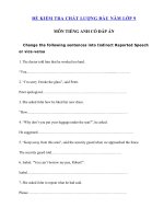 Tải Đề thi khảo sát chất lượng đầu năm lớp 9 môn tiếng Anh năm 2020 - 2021 - Đề kiểm tra đầu năm môn tiếng Anh 9