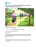 mời các bạn học sinh lớp 8 tham khảo bài soạn tôi đi học thanh tịnh thuộc văn học lớp 8