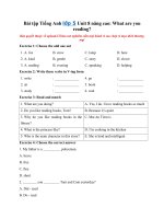 Tải Bài tập Tiếng Anh lớp 5 Unit 8 nâng cao: What are you reading? - Ôn tập Unit 8 Tiếng Anh lớp 5 có đáp án