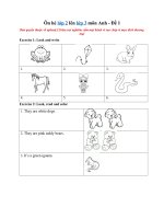 Tải Ôn hè lớp 2 lên lớp 3 môn Anh - Đề 1 - Ôn tập Tiếng Anh lớp 2 cả năm có đáp án