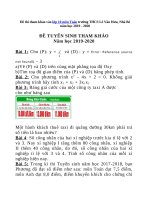 Tải Đề thi tham khảo vào lớp 10 môn Toán trường THCS Lê Văn Hưu, Nhà Bè năm học 2019 - 2020 - Đề thi tham khảo vào lớp 10 môn Toán 2019 TPHCM có đáp án