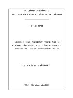 (Luận văn thạc sĩ) nghiên cứu những nhân tố tác động đến cấu trúc tài chính của các công ty niêm yết trên thị trường chứng khoán việt nam  
